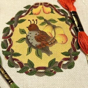 NEW Partridge in a Peartree ornament needlepoint kit